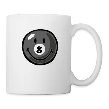 Smiley Pool Ball 8 - Mug - white - Right