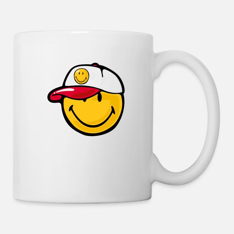 Smiley Lanceur de baseball - Mug blanc - blanc