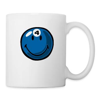 Smiley Pool Ball 4 - Mug blanc - blanc - Droite