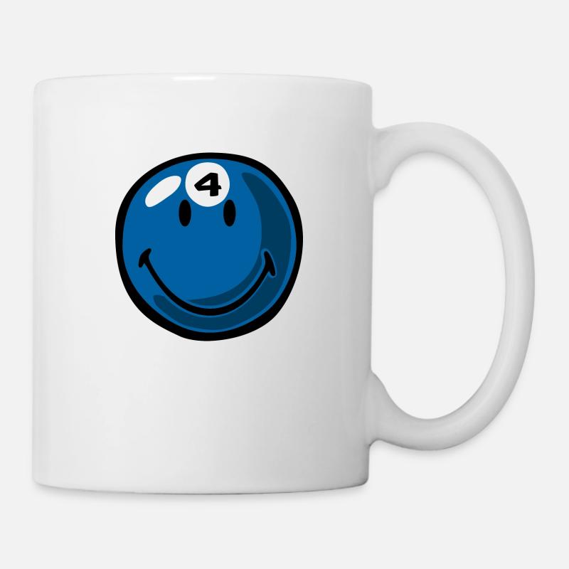 Smiley Pool Ball 4 - Tasse - Weiß
