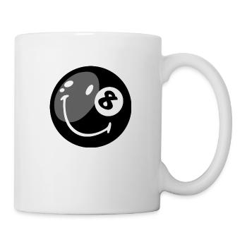 Smiley Pool Ball 8 - Mug blanc - blanc - Droite