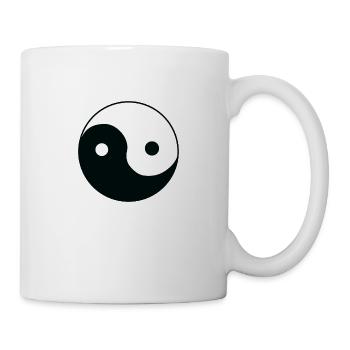 ying et yang en noir et blanc - Mug blanc - blanc - Droite