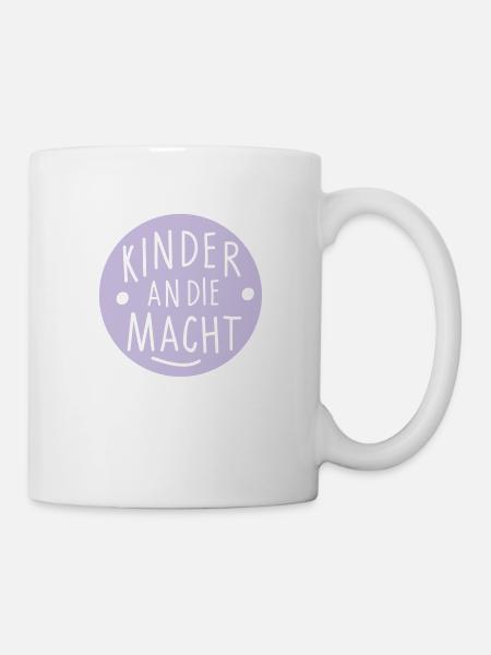 Kinder an die Macht - Tasse - Weiß