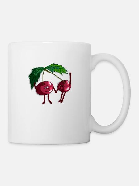 cerise - Mug blanc - blanc