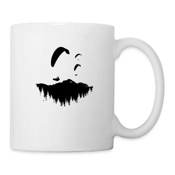 Coucher de soleil en parapente - Mug blanc - blanc - Droite