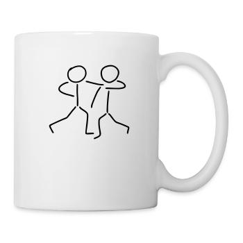 Paartanzen Strichmännchen - Tasse - Weiß - Rechts