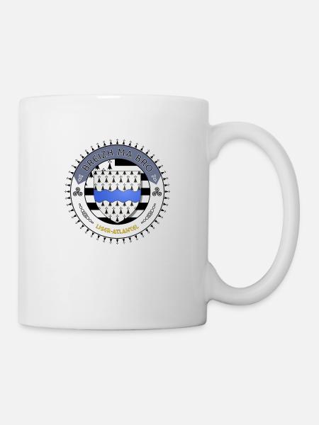 Logo Breizh ma bro blason Loire-Atlantique - Mug blanc - blanc