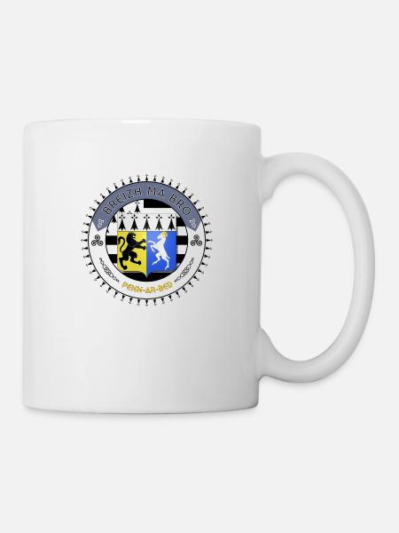 Logo Breizh ma bro blason Finistère - Mug blanc - blanc