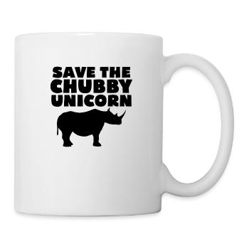 SAVE THE CHUBBY UNICORN - Mug - white - Right