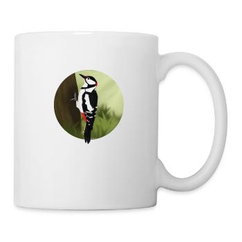 jz.birds Specht Vogel Design Illustration - Tasse - Weiß - Rechts