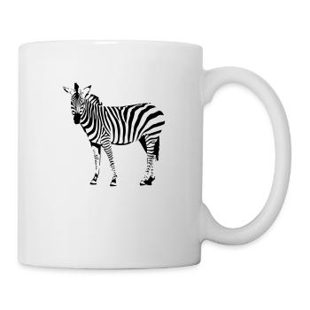 Zebra - Tasse - Weiß - Rechts
