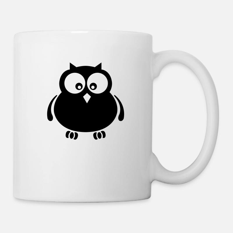 eule - Tasse - Weiß