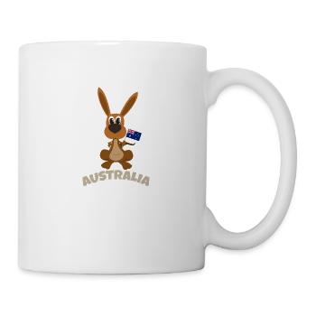 Drapeau de kangourou d'Australie L'idée de cadeau de l'Australie - Mug blanc - blanc - Droite