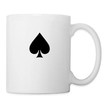 Pik Schwarz Karten Poker Mafia Symbol - Tasse - Weiß - Rechts