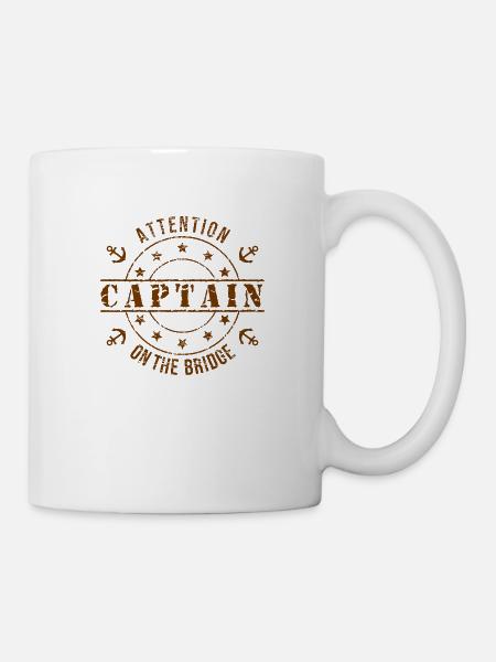 Kapitän Captain anwesend - Tasse - Weiß