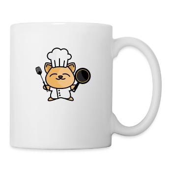 Chat de cuisine heureux - Mug blanc - blanc - Droite