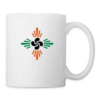 croix basque - lauburu 52 - Mug blanc - blanc - Droite