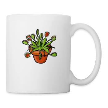 The Venus flytrap can count - Mug - white - Right