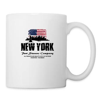 New York Skyline - USA Flag - Tasse - Weiß - Rechts