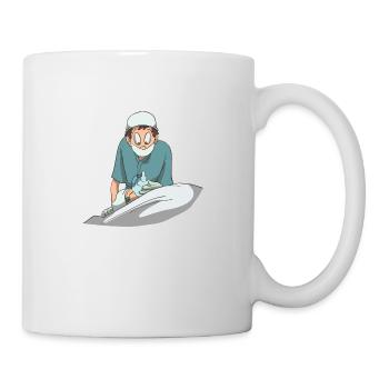 Masque de protecteur buccal d'hôpital - Mug blanc - blanc - Droite