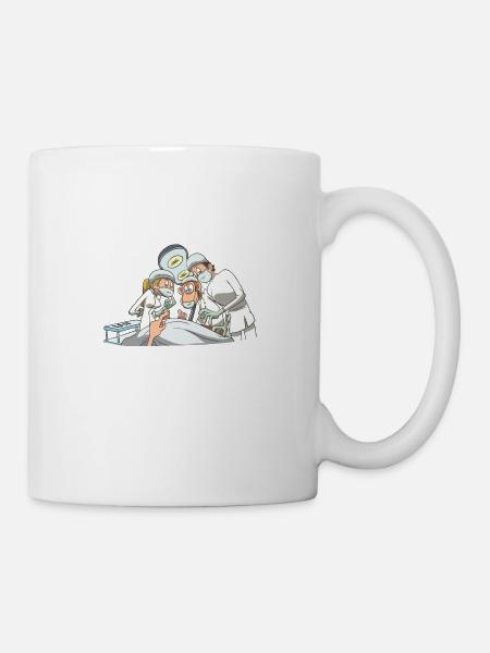 Infirmière soignante Opération Médecins de l'équipe - Mug blanc - blanc