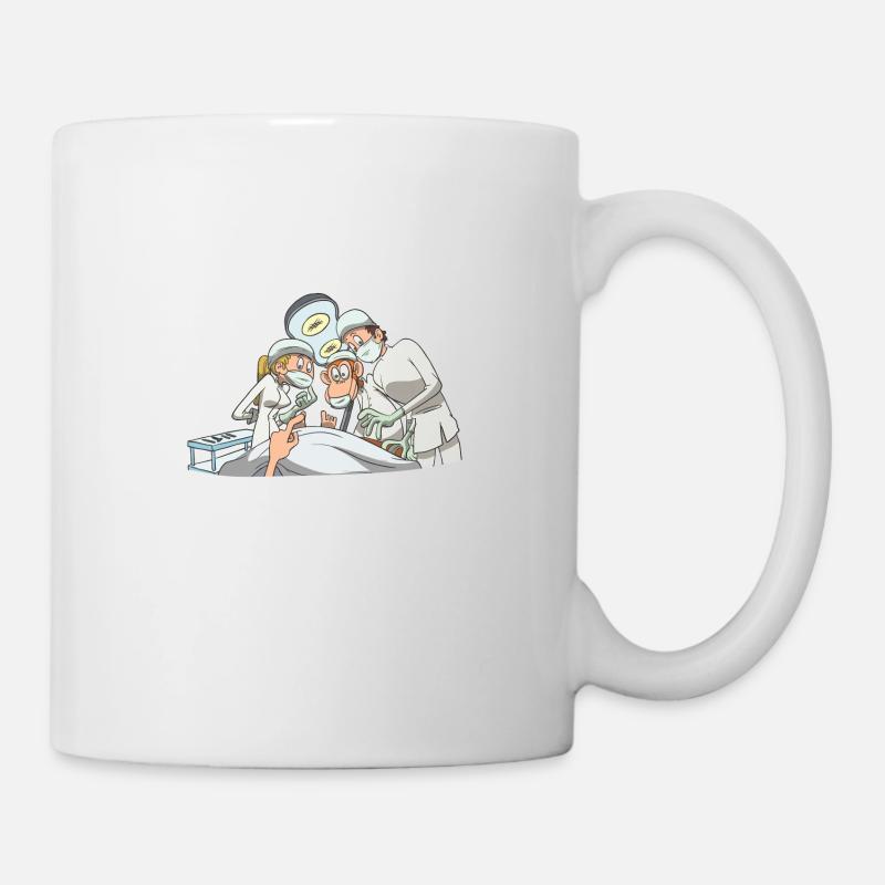 Infirmière soignante Opération Médecins de l'équipe - Mug blanc - blanc