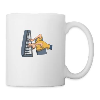 Piano Klavier Spieler Musiker Pianist von unten - Tasse - Weiß - Rechts