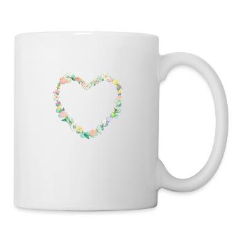 Couronne de fleurs - Mug blanc - blanc - Droite