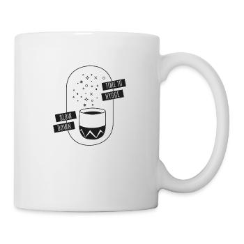 temps pour hygge - ralentir - Mug blanc - blanc - Droite