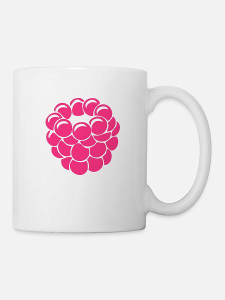 himbeere - Tasse - Weiß