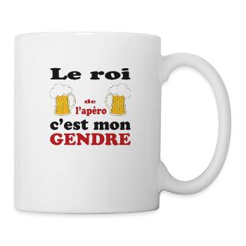 Le roi de l'apéro c'est mon gendre - Mug blanc - blanc - Droite