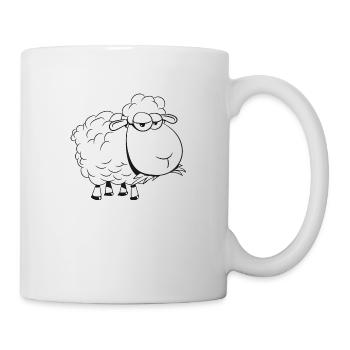 Sheep grazing eat silly grass herd sweet sweet wol - Mug - white - Right