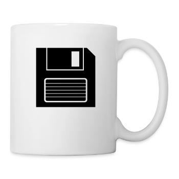 Floppy disk storage symbol - Mug - white - Right