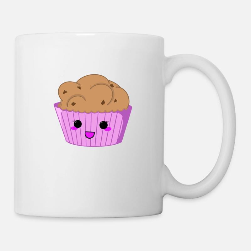 Visage de cupcake - Mug blanc - blanc