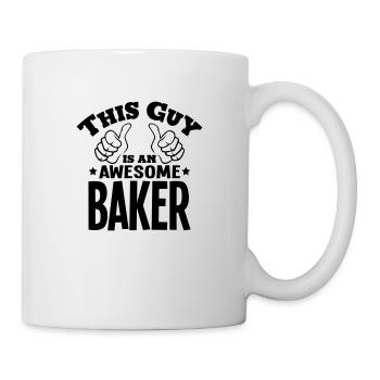 this guy is an awesome baker - Mug - white - Right