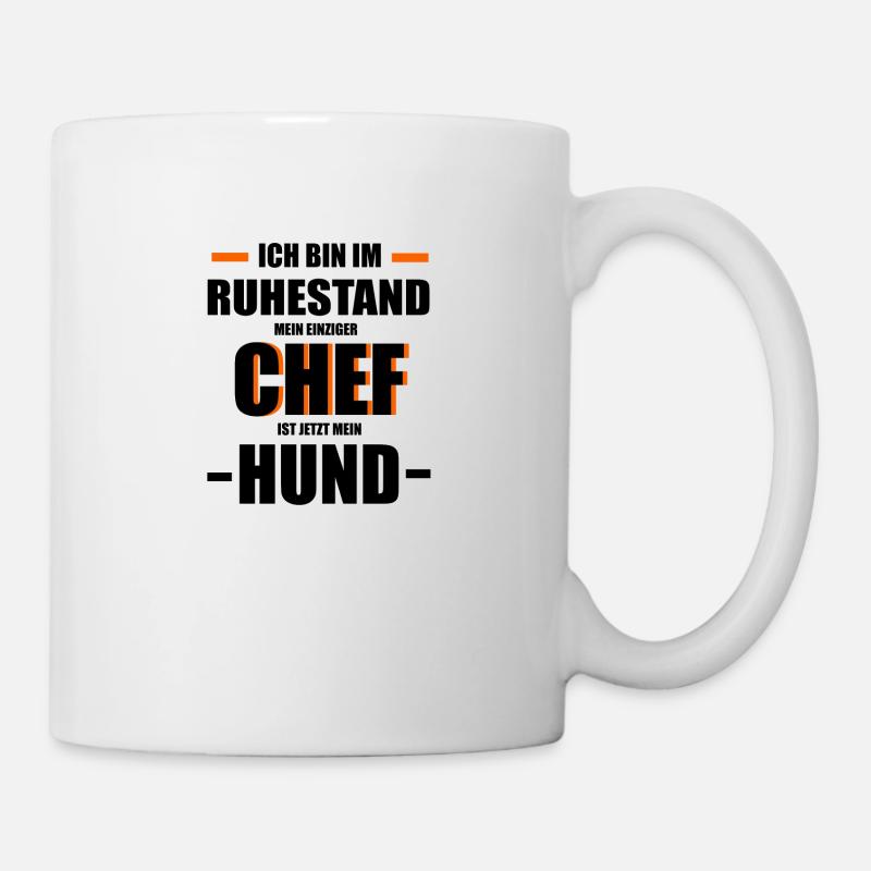 Ruhestand Chef Hund Tier - Tasse - Weiß