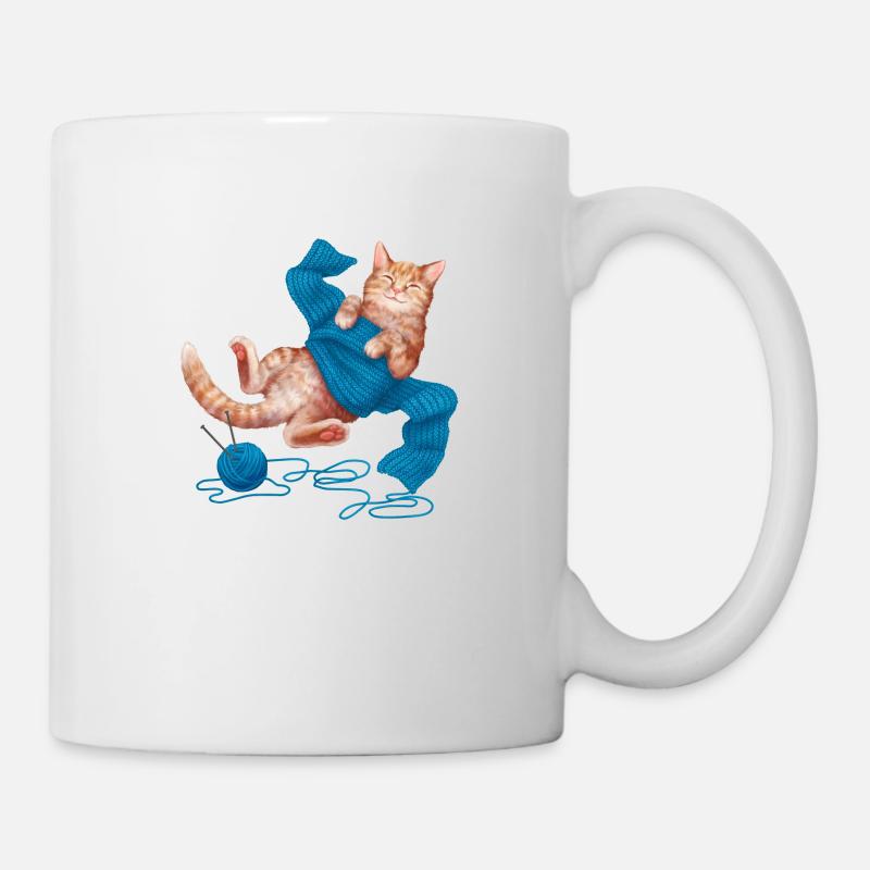 Chat confortable - Mug blanc - blanc
