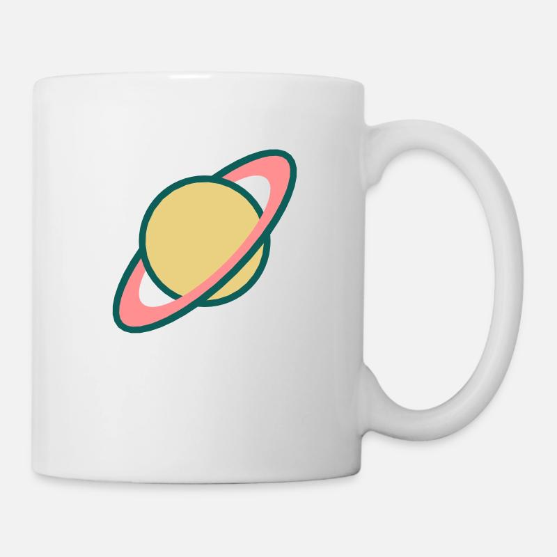 Planet Saturn (Cartoon) - Mug - white