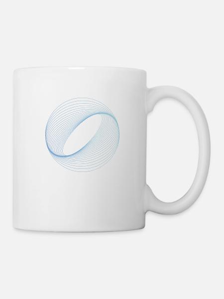 Le motif de l'illusion optique forme un cadeau de géométrie - Mug blanc - blanc
