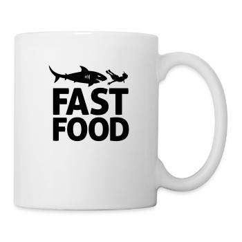 fast food - Tasse - Weiß - Rechts