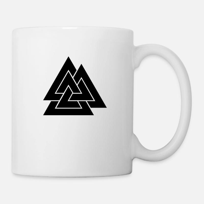 Nordische Valknut - Tasse - Weiß