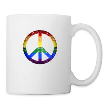 Peace Gay Sign Symbol - Tasse - Weiß - Rechts