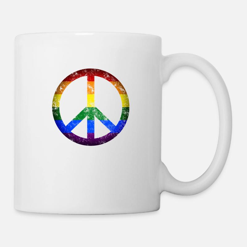 Peace Gay Sign icon - Mug - white