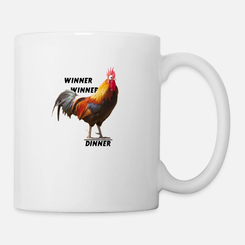 Gagnant Gagnant Dîner Au Poulet - Mug blanc - blanc