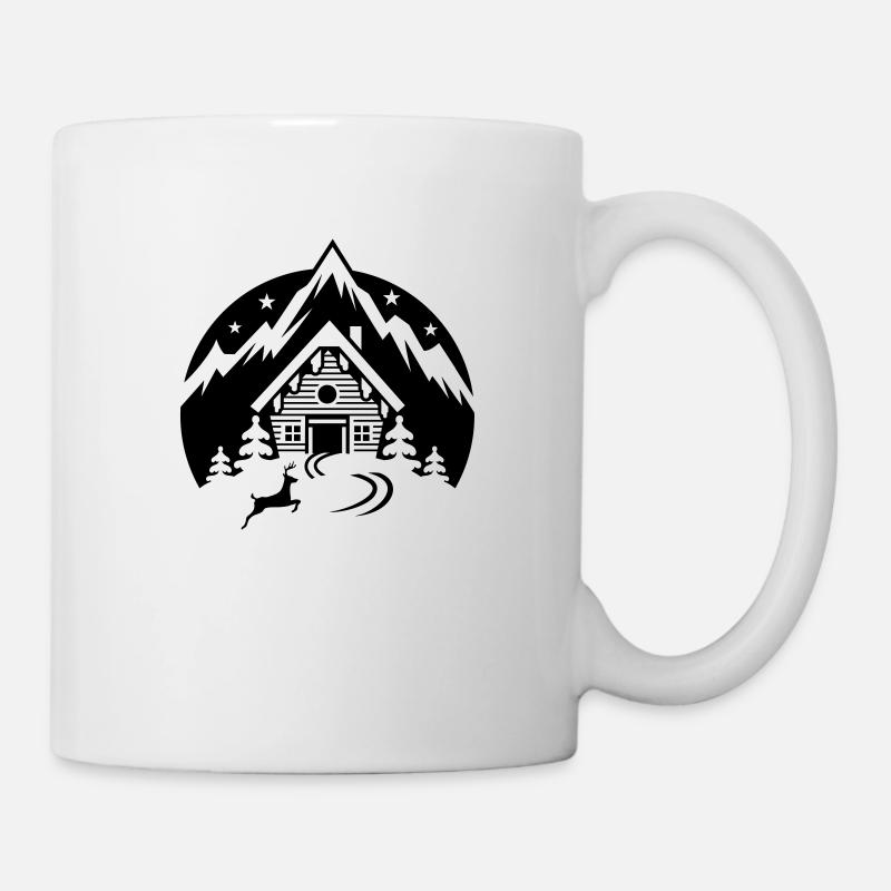 Ski T Shirt Skihütte - Tasse - Weiß