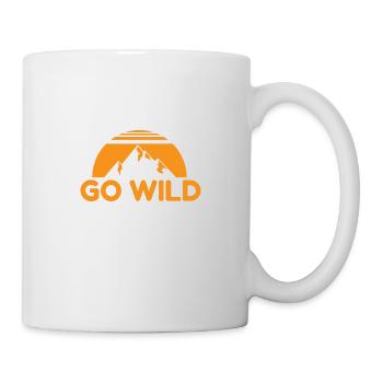 Wildnis Go Wild Mountain Natur Geschenkidee - Tasse - Weiß - Rechts