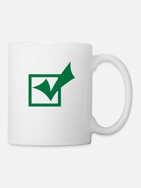 OK gültig Kontrollkästchen 401 - Tasse - Weiß