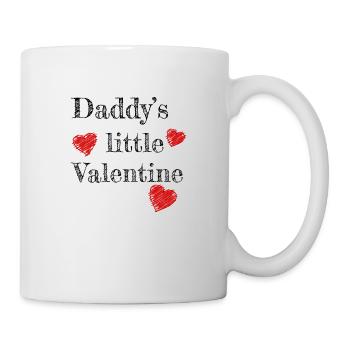 Saint-Valentin Papa Daddy's Little Valentine - Mug blanc - blanc - Droite