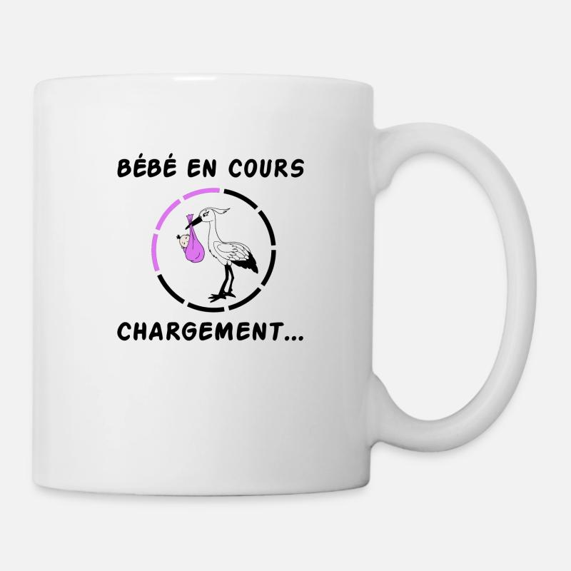 bébé en cours - Annoncer grossesse - Mug blanc - blanc