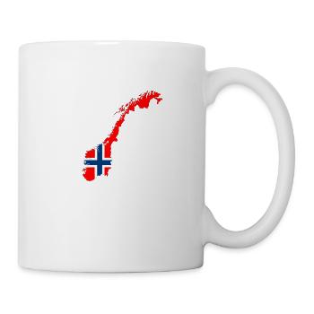 Flag and Map of Norway - Mug - white - Right
